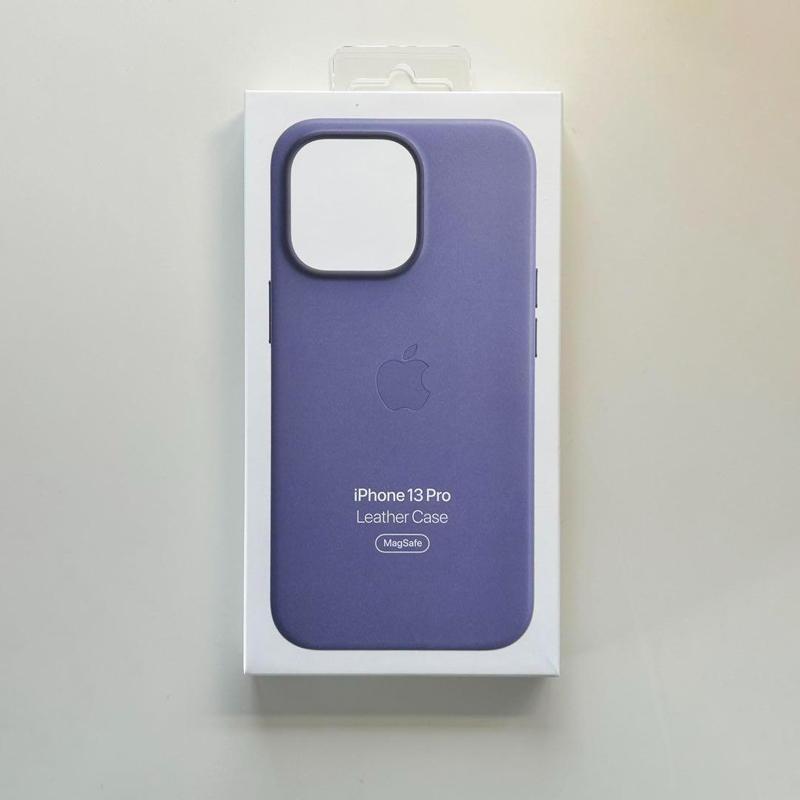 【新品】純正 iPhone 13 Pro レザーケース・ウィステリア① MagSafe対応 iPhone 13 Pro レザーケース・ウィステリア 新品