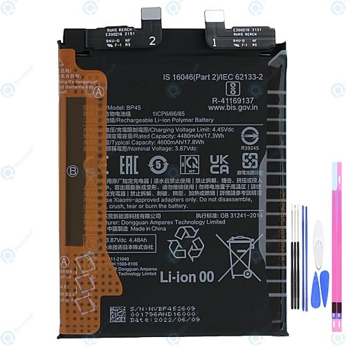 純正同等新品 Xiaomi 12 Pro 適用す バッテリー BP45 携帯電話のバッテリー 電池パック交換 内蔵battery 修理工具付き | 
