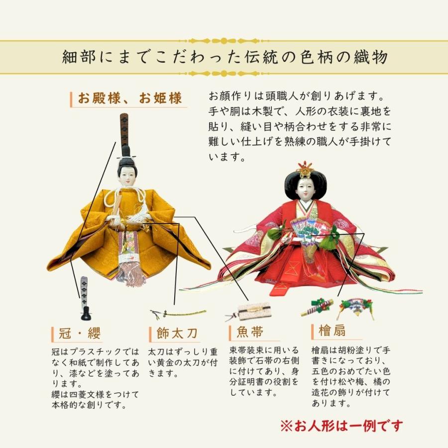 雛人形 ひな人形 名前木札 平台飾り コンパクト 飾り方 親王飾り 木製 京十一番 初節句 おしゃれ お雛様 お祝い 女の子 間口60cm 1209B_5