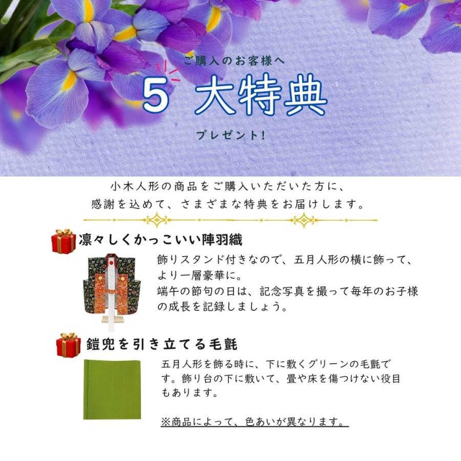 五月人形 鎧 鈴甲子雄山 名前札 紅糸威之鎧 国宝模写 紅糸威 梅飾り大