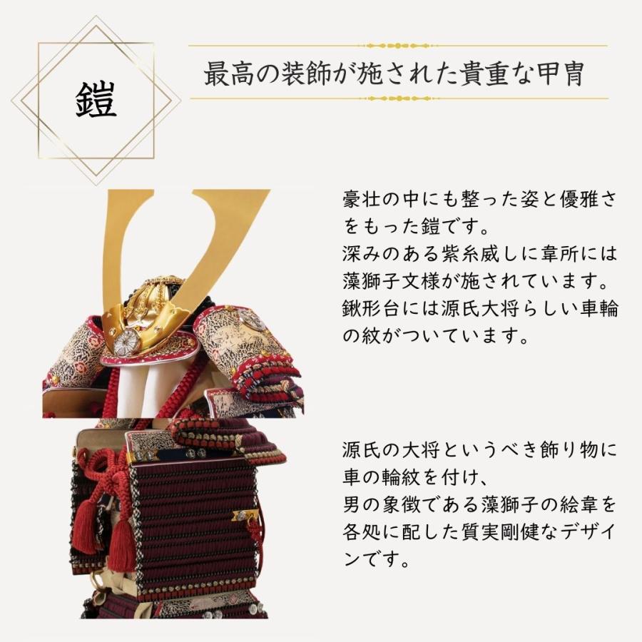 五月人形 鎧 鈴甲子雄山 名前札 紫糸威之鎧 国宝模写 紫糸威大鎧 1/4