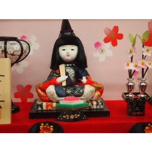 平安豊久　雛人形 ひな人形　友禅舞桜十五人 可愛いお顔で勢ぞろい ケース入り_1