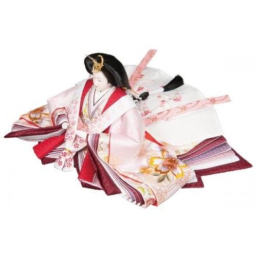 ひな人形三段飾り「桃香」刺繍がとても美しい高級感漂う三段飾り雛人形です_2