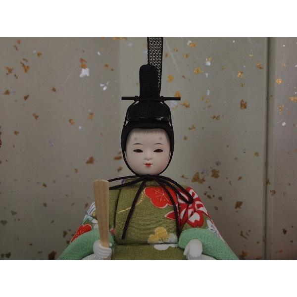 「宝寿」　ひなろこシリーズより 　木目込み人形　親王平飾り_2