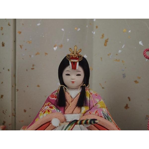「宝寿」　ひなろこシリーズより 　木目込み人形　親王平飾り_3