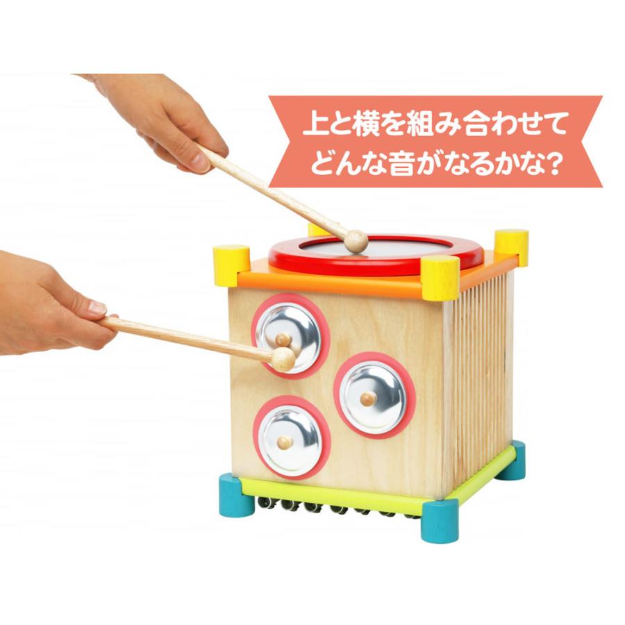 メロディキューブ 知育玩具 エデュテ 木製 おもちゃ 楽器 音楽 鉄琴