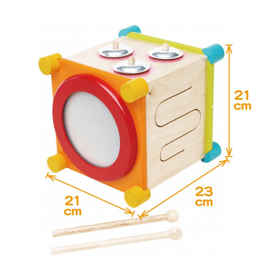 メロディキューブ 知育玩具 エデュテ 木製 おもちゃ 楽器 音楽 鉄琴