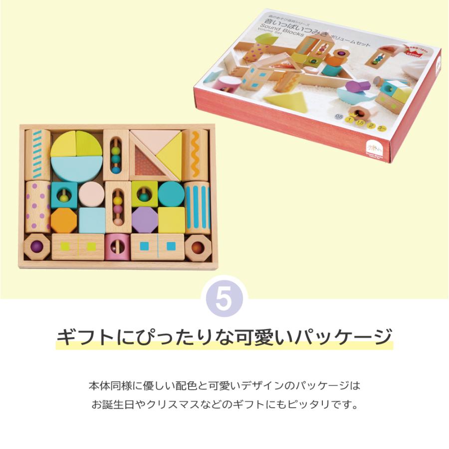 積み木 音いっぱいつみきボリュームセット おもちゃ 女の子 男の子 1歳