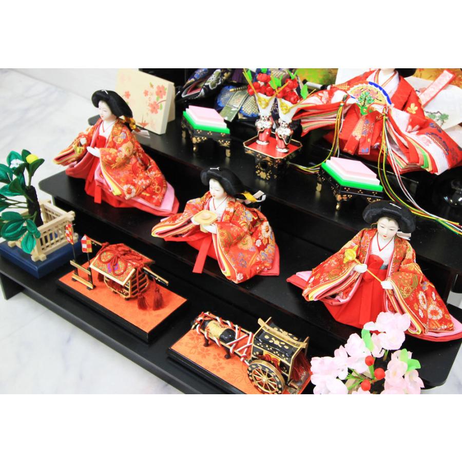 雛人形 コンパクト おしゃれ 三段飾り ひな人形 かわいい おひなさま