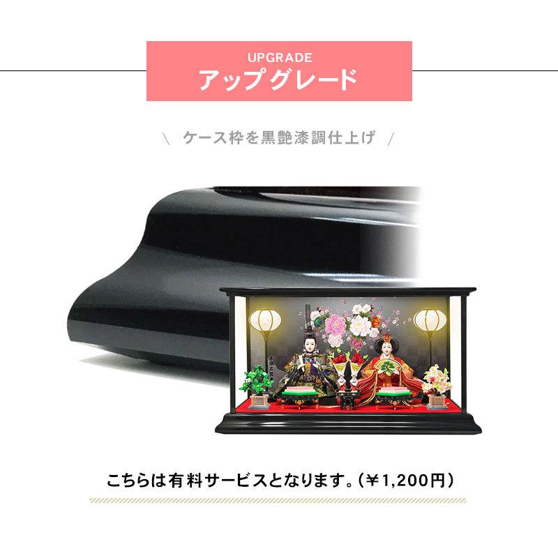 E14ひな人形　訳あり特価　お洒落な黒地の衣装 小十番親王のみ　親王飾り ぷりふあ衣 親王飾り Wood style -金彩舞桜- – コンパクトで