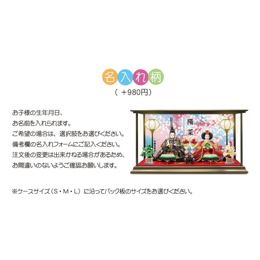 バック柄 名入れ 単品 選べる4種類 背景 五月人形 コンパクト