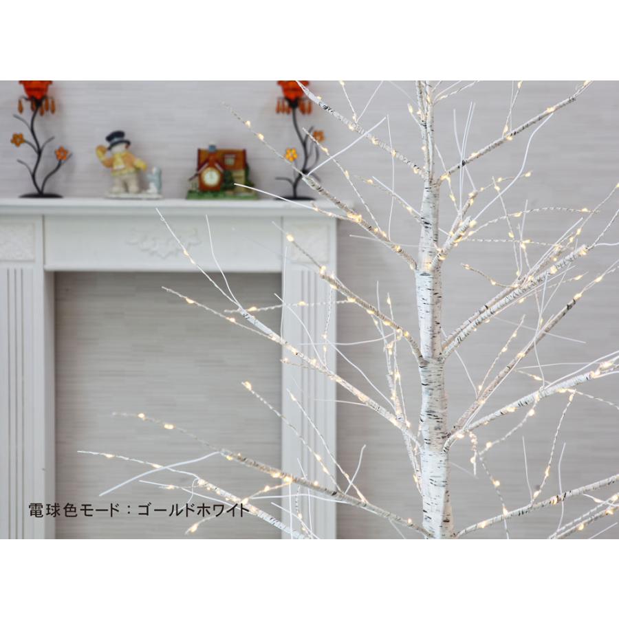 クリスマスツリー 白樺 ブランチ おしゃれ 北欧 150cm 高級 プレミアムブランチツリー ツリー ヌードツリー LED コントローラー付き｜ningyohonpo｜04