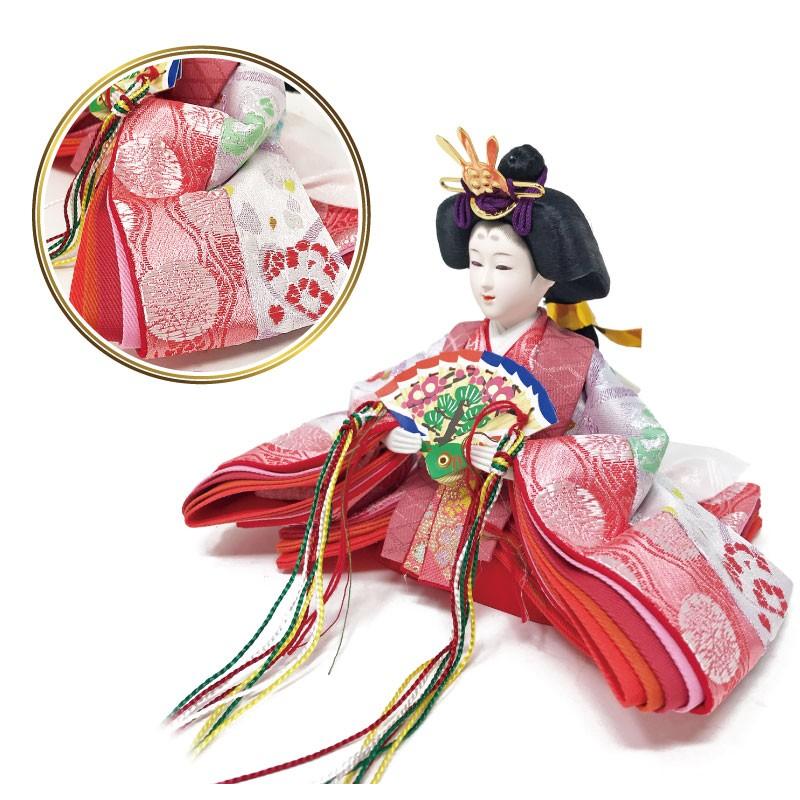 雛人形 ひな人形 ピンクケース コンパクト 雛 ケース飾り 親王