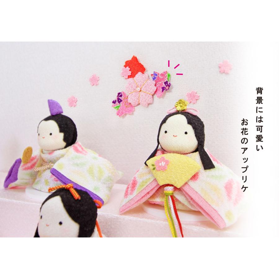 雛人形 ケースケース飾り コンパクト おしゃれ ちりめん アクリル