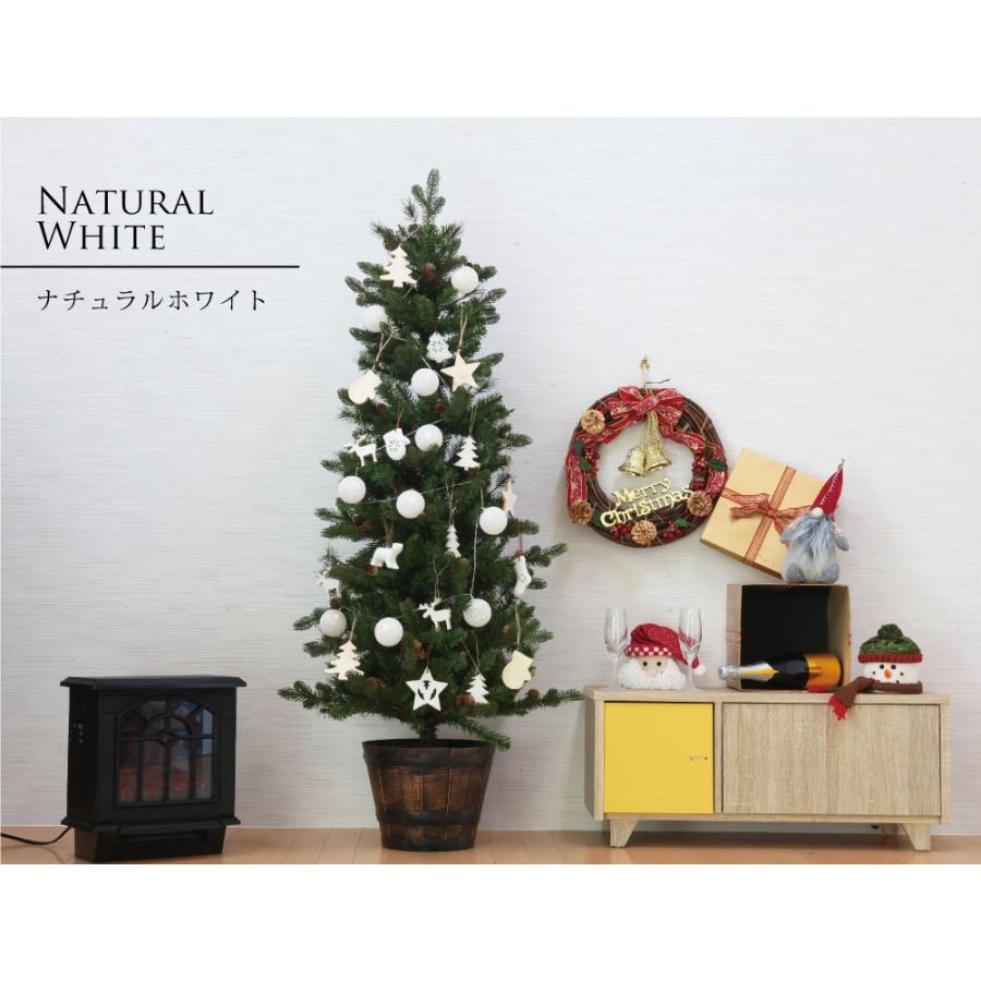 クリスマスツリー 150cm おしゃれ 北欧 プレミアムウッドベース natural オーナメント セット LED_2