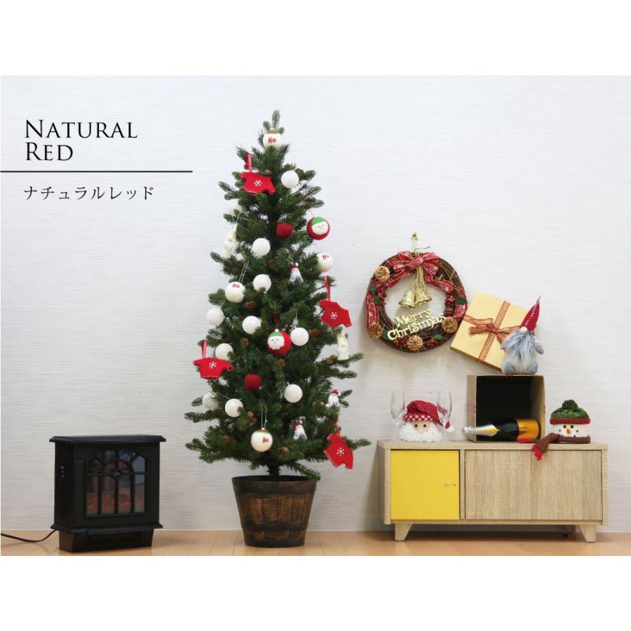 クリスマスツリー 150cm おしゃれ 北欧 プレミアムウッドベース natural オーナメント セット LED_4