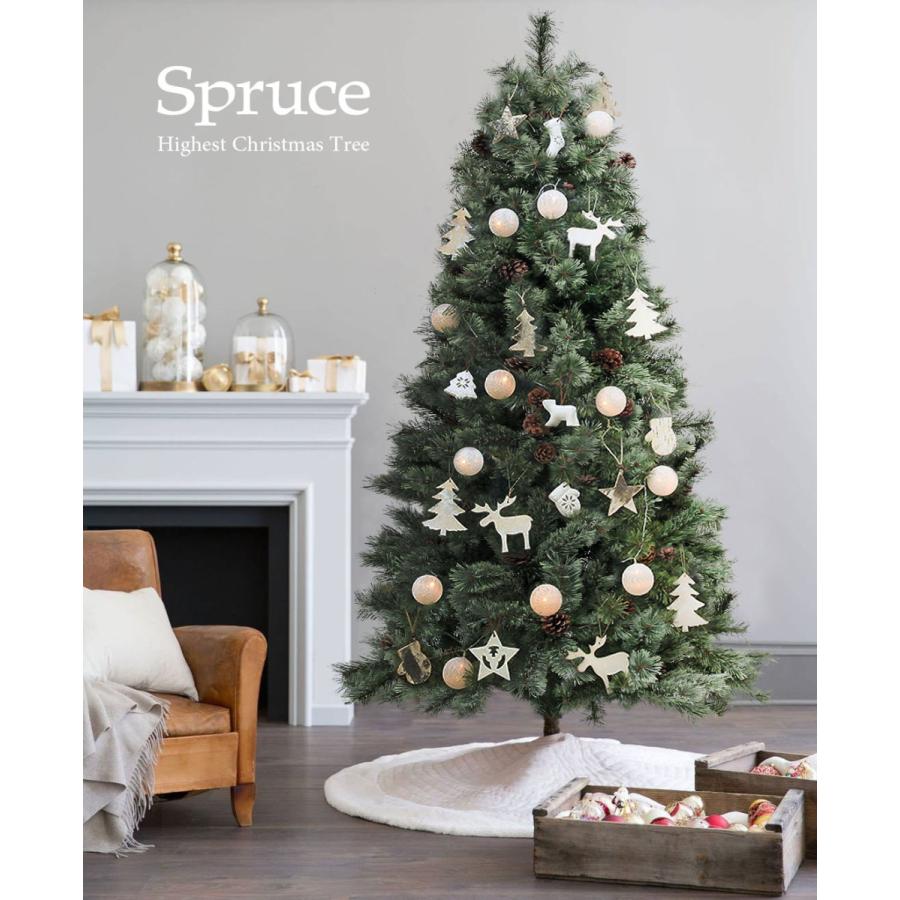 クリスマスツリー 210cm おしゃれ 北欧 高級 オーナメントセット なし ツリー ヌードツリー スリム Spruce 