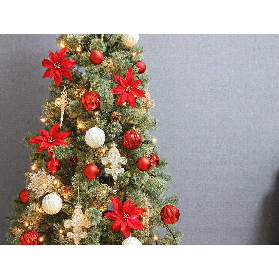 spruce クリスマスツリー ３点セット おしゃれ 北欧 180cm 高級 インテリア スリムツリー オーナメント 飾り 赤 金 セット ツリー ライト付き｜ningyohonpo｜13