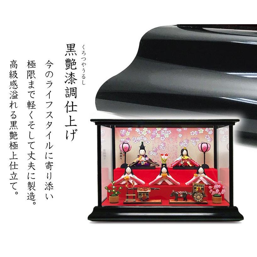 ちりめん人形 ひな祭り コンパクト飾り 雛人形 ひな人形 コンパクト ちりめん 5人 五人 ケース飾りおしゃれ