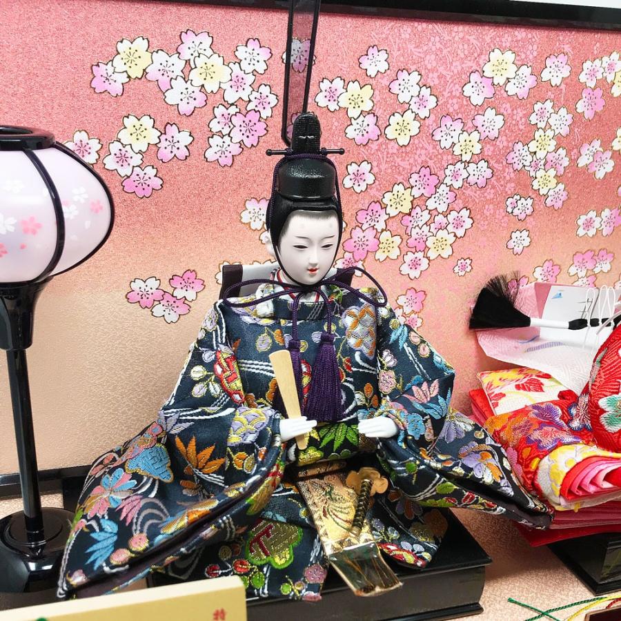 雛人形 ひな人形 コンパクト 小さい 雛 平飾り 親王飾り おしゃれ : 恵