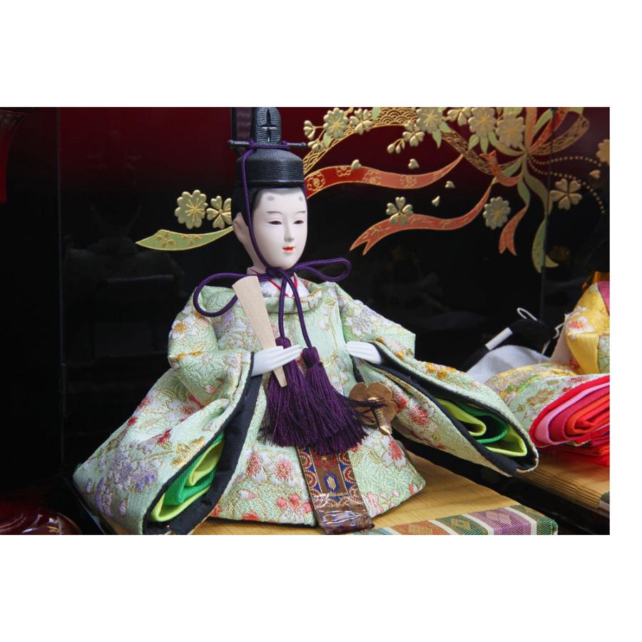 雛人形 ひな人形 おしゃれ かわいい コンパクト 収納飾り 平飾り 木製｜ningyohonpo｜02