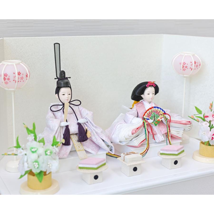 白い雛人形 コンパクト 収納飾り おしゃれ かわいい インテリア お雛様