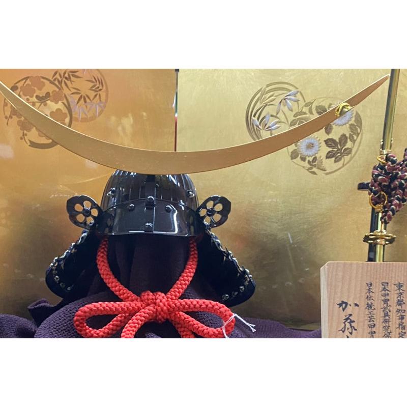 五月人形 兜飾り収納飾 加藤鞆美作 1/3号 伊達政宗 四君子 2024-yb094 幅45cm_7