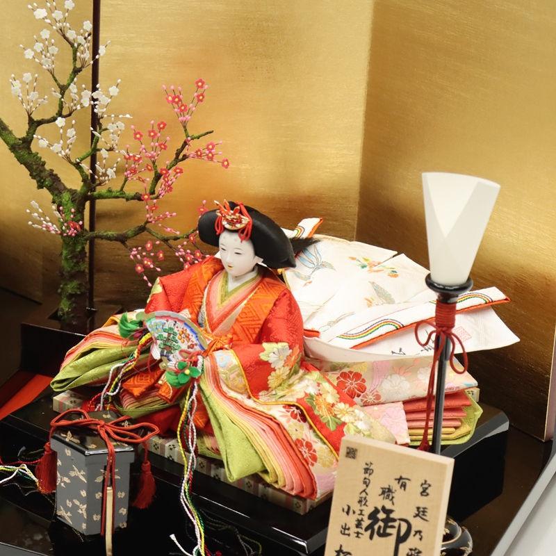 雛人形 親王平飾り 朱音 松寿 京十番 親王 金彩京刺繍 セパレート 2024-yg041 幅77cm 平飾
