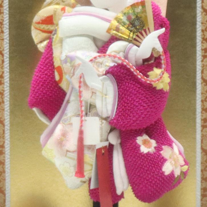 羽子板 ケース飾り 穂乃花 13号 絞り 高さ51cm 黒塗りケース 2024-ys189の画像