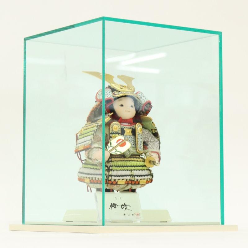 五月人形 ケース入ケース入 幸一光作 若大将 伊吹 鎧着大将 アクリル 2025-tb148 幅25cm_3