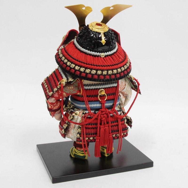 五月人形 子ども大将平飾 幸一光作 若大将 輝 鎧着大将 ベルベット（レッド） 2025-tb149 幅41cm_10