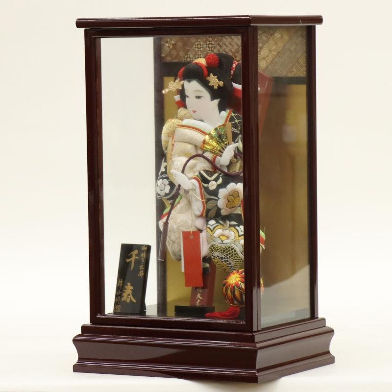 羽子板 ケース飾り さえ 10号 高さ45cm 帯地 吉徳大光 寄木細工 千春ケース 2025-ts019_2