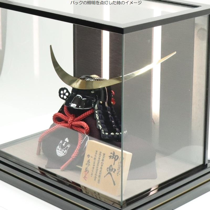 五月人形 ケース入兜 加藤鞆美作 三分の一 幻 伊達政宗 USB照明付き 2025-yb042 幅41cm_9