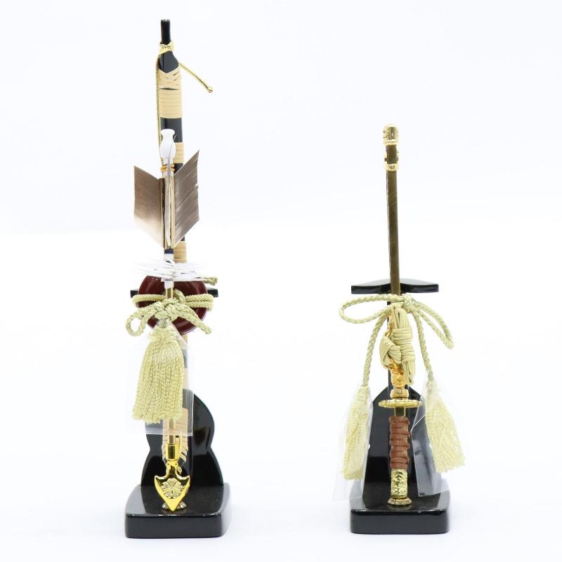 五月人形 子ども大将 平飾り 好洋作 悠 幅48cm 鎧着 上杉謙信 黒塗 京からかみ屏風_15