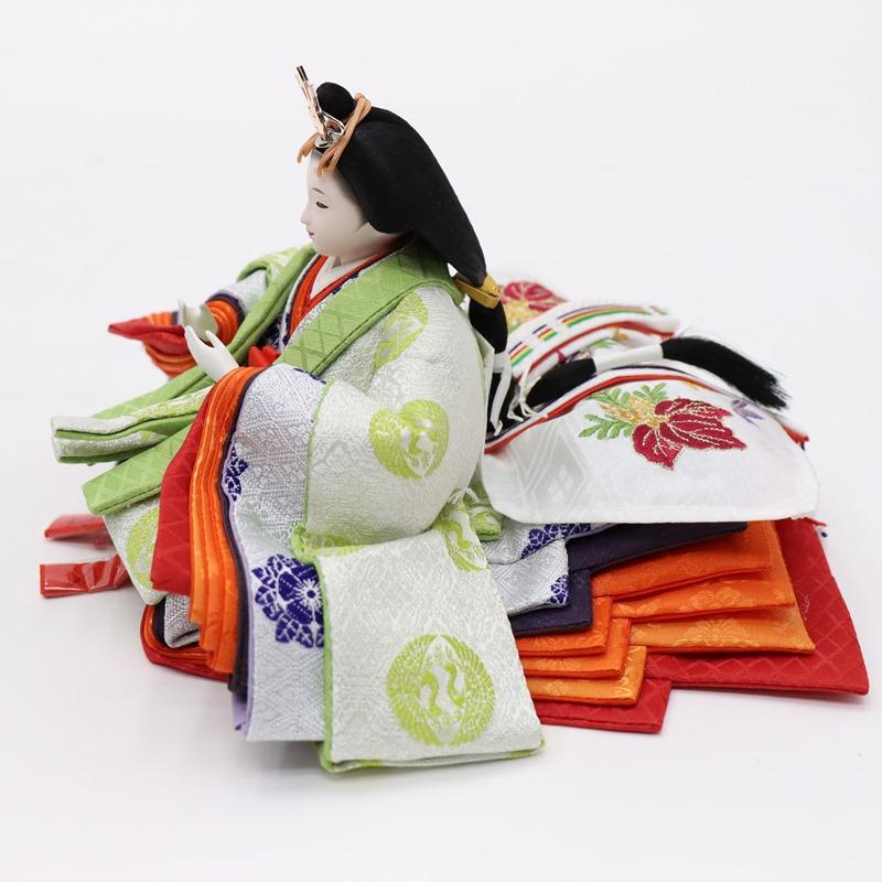 雛人形 親王収納飾 琴音 芥子 2人 幅60cm 黄櫨染（こうろぜん） 金彩桜 黒塗_8