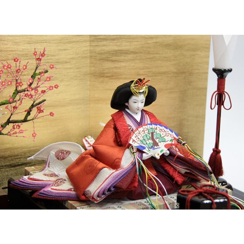 【ラスト1点】 雛人形 親王平飾り 田村芙紗彦作 丸鴛鴦紋 （熊倉101頭） hn148 hs1467 二曲一双金屏風 (to1562) 【IQ3587005201】(128700円)