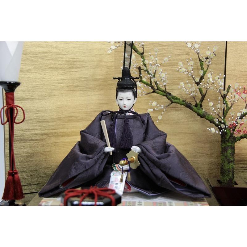 【ラスト1点】 雛人形 親王平飾り 田村芙紗彦作 丸鴛鴦紋 （熊倉101頭） hn148 hs1467 二曲一双金屏風 (to1562) 【IQ3587005201】(128700円)