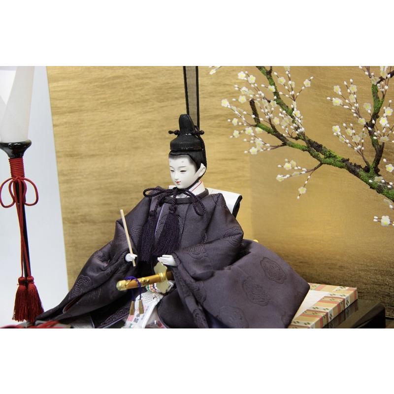 【ラスト1点】 雛人形 親王平飾り 田村芙紗彦作 丸鴛鴦紋 （熊倉101頭） hn148 hs1467 二曲一双金屏風 (to1562) 【IQ3587005201】(128700円)