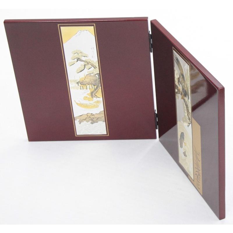 アウトレット品 五月人形屏風単品 9号五月屏風 仁 白檀塗彫金山と水鯉 21ya1619 D-49sbの画像