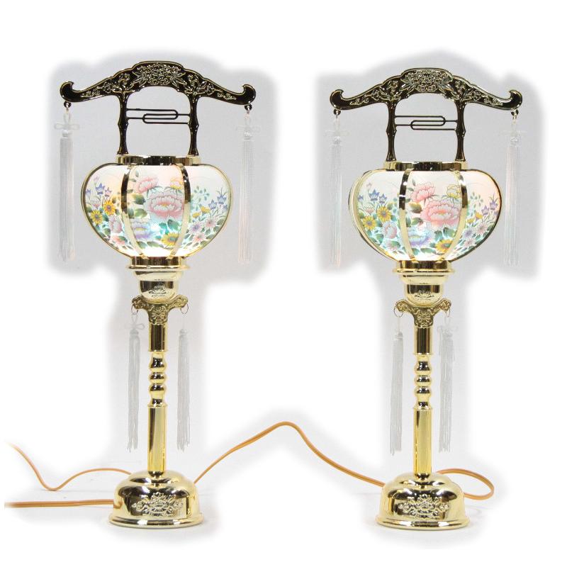 アウトレット品 盆提灯 霊前灯 No.226 張2号 ゴールド プラスチック製