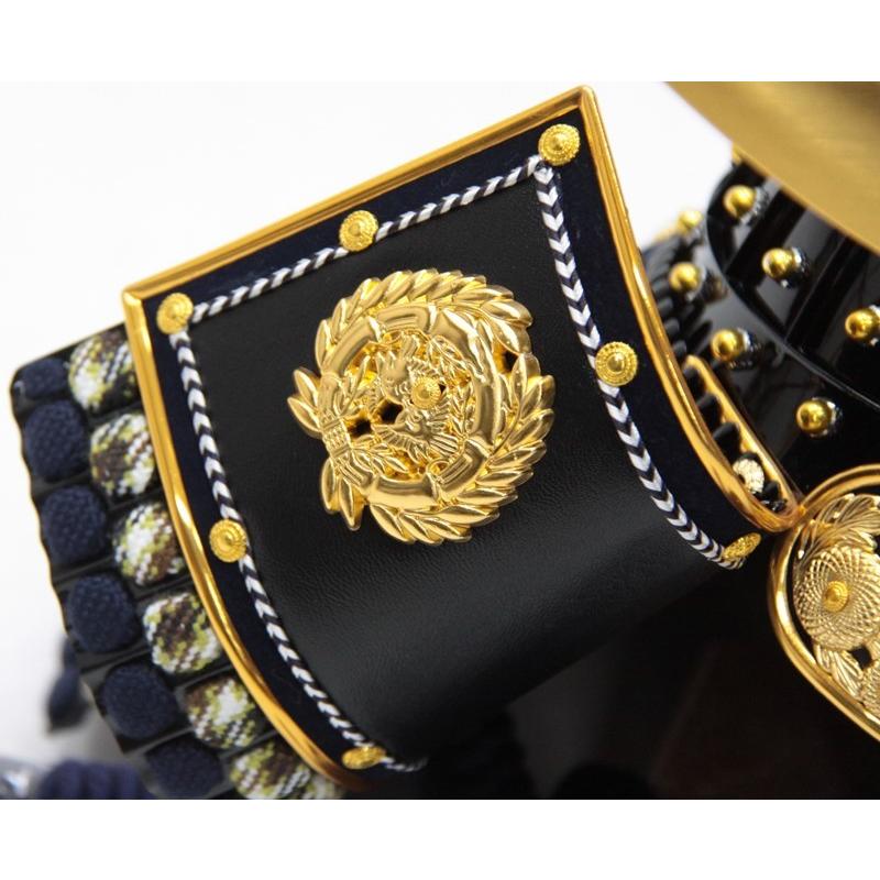 アウトレット品 五月人形兜 単品 25号 伊達政宗 紺 金色仕立 着用兜 櫃付 22a-ya-2404 アウトレット品 五月人形兜 単品 25号 伊達政宗 紺 金色仕立 着用兜 櫃付 22a ya