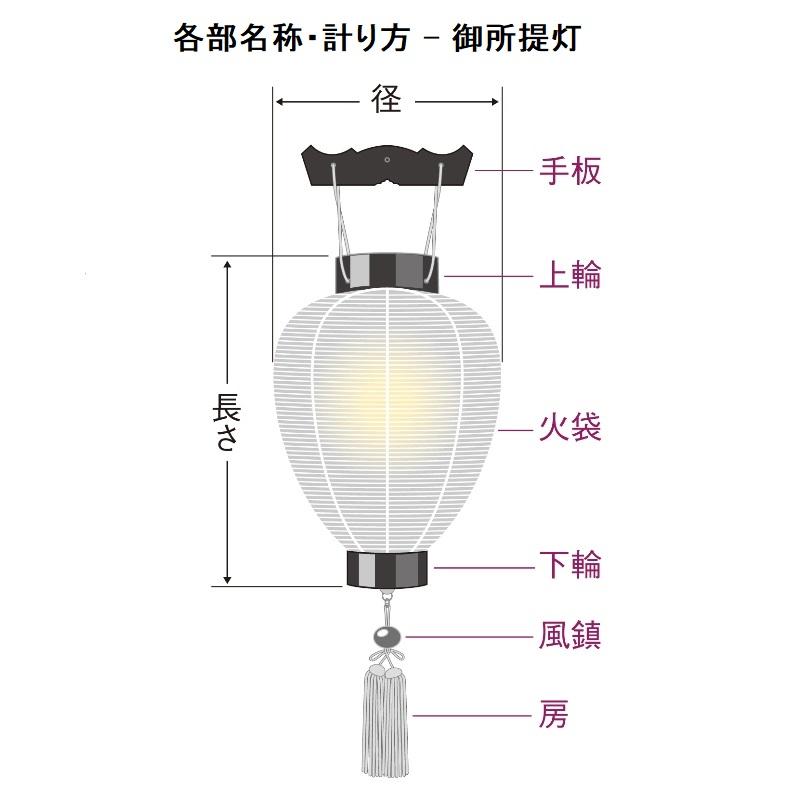 盆提灯 岐阜提灯 吊るし提灯 御殿丸 尺一丸ワイン (P31)(7551)の画像