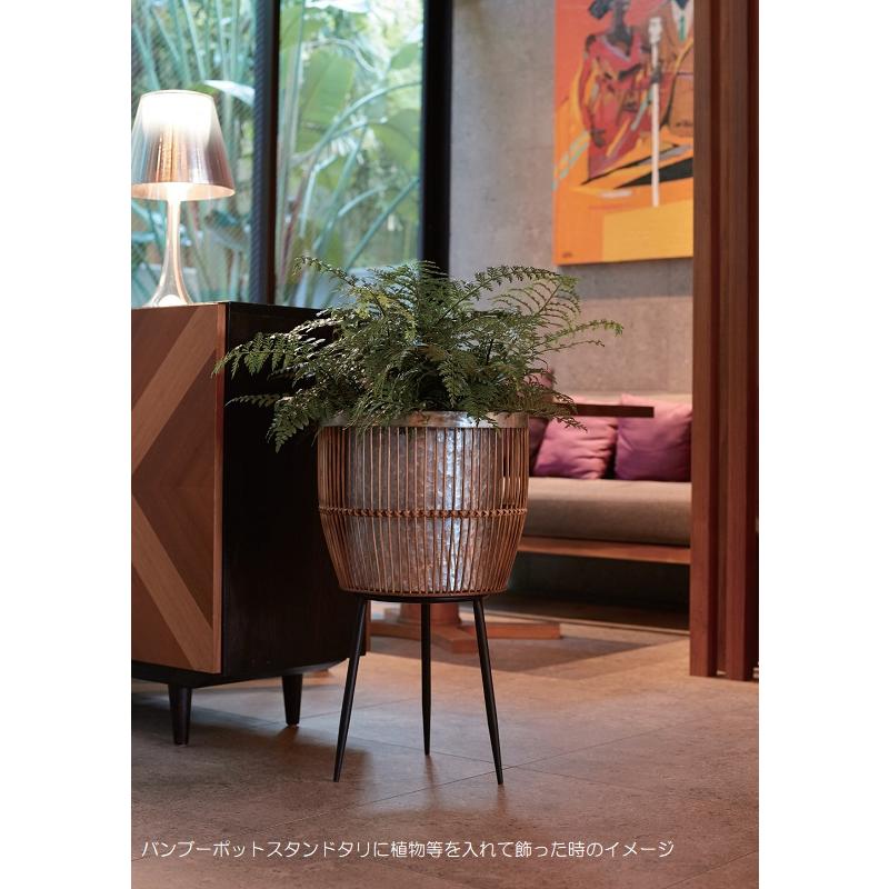 花・観葉植物用ポット バンブーポットスタンド タリ 1 43022 ジンク 