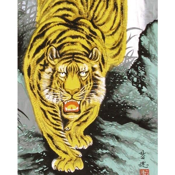 徳永鯉 節句のぼり 龍虎之図幟 極上山水龍虎之図幟単品 ７.５ｍ 巾１０５ｃｍ 単品 151-405_4