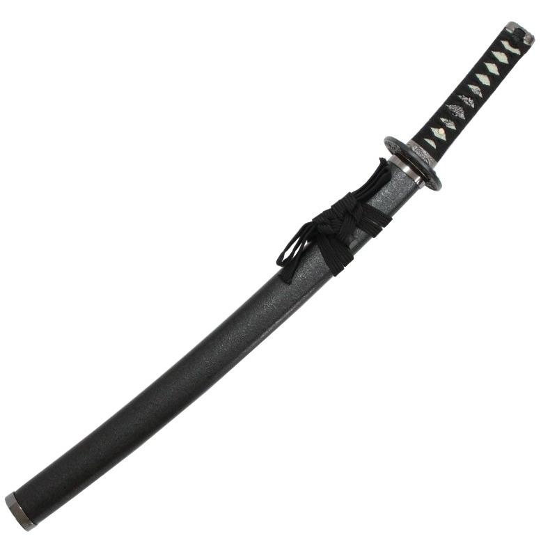 模造刀 石目シリーズ 黒石目 小刀 刃紋入り刀身 メッキ合金 neu040s 日本刀 美術刀剣 おもちゃ 通販 代引き不可