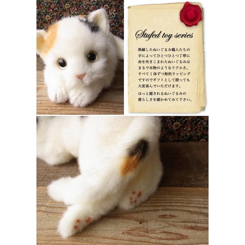 【童心 三毛猫（L）ぬいぐるみ】猫 ねこ ネコ リアル 本物 そっくり ペット クリスマス｜niniquino｜03