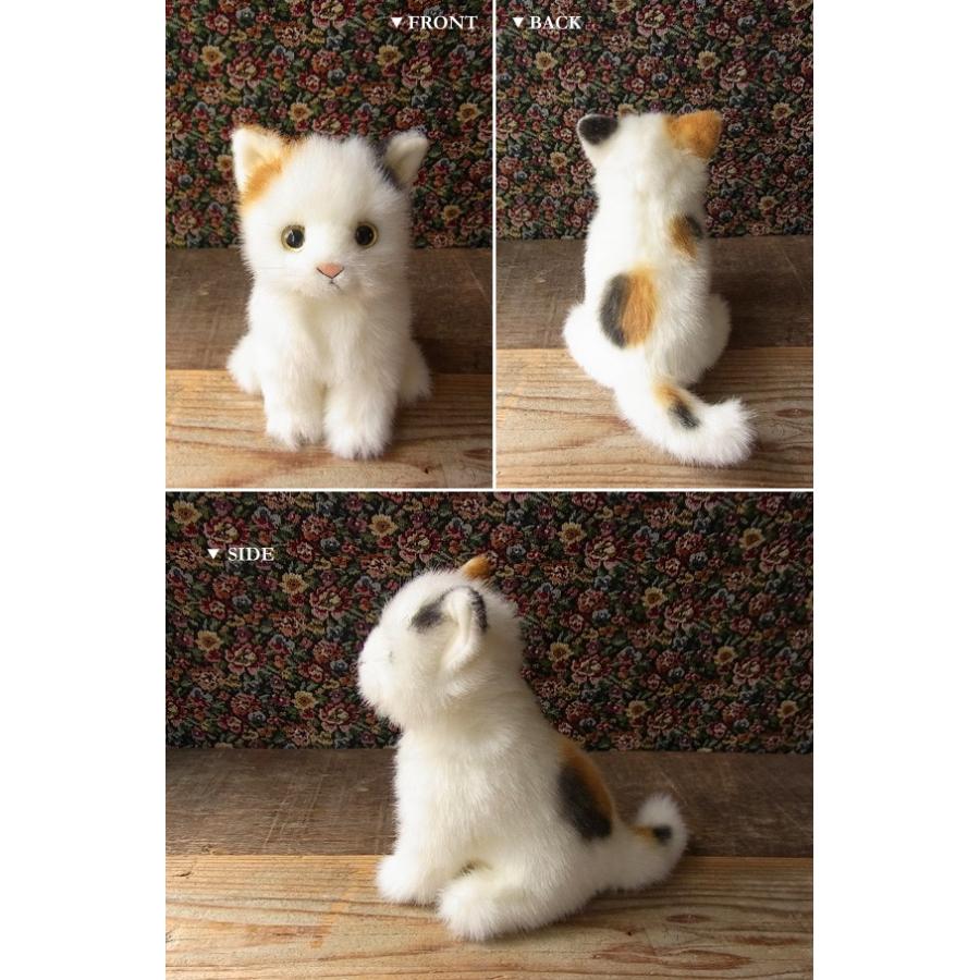 童心 ミケ猫（S）座り ぬいぐるみ】猫 ねこ ネコ リアル 本物 そっくり