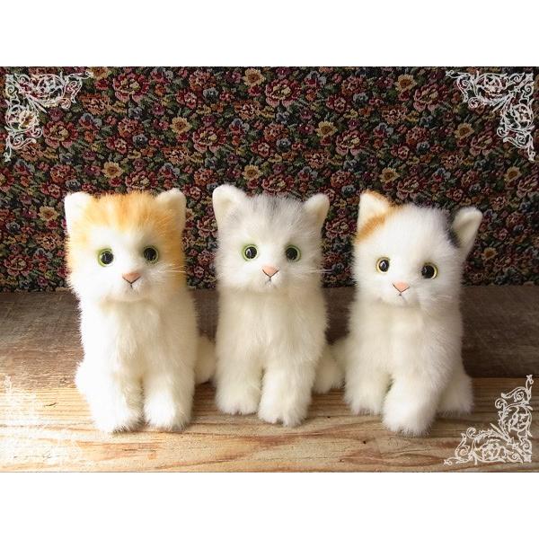 童心 ミケ猫（S）座り ぬいぐるみ】猫 ねこ ネコ リアル 本物
