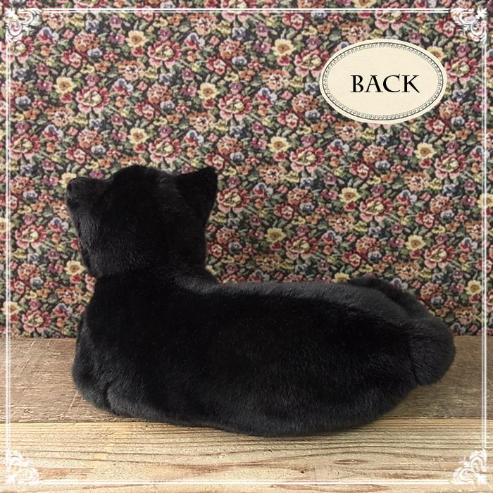 ニニアンドキノ ぬいぐるみ 猫 リアル 寝そべりにゃんこ 黒猫 (成猫