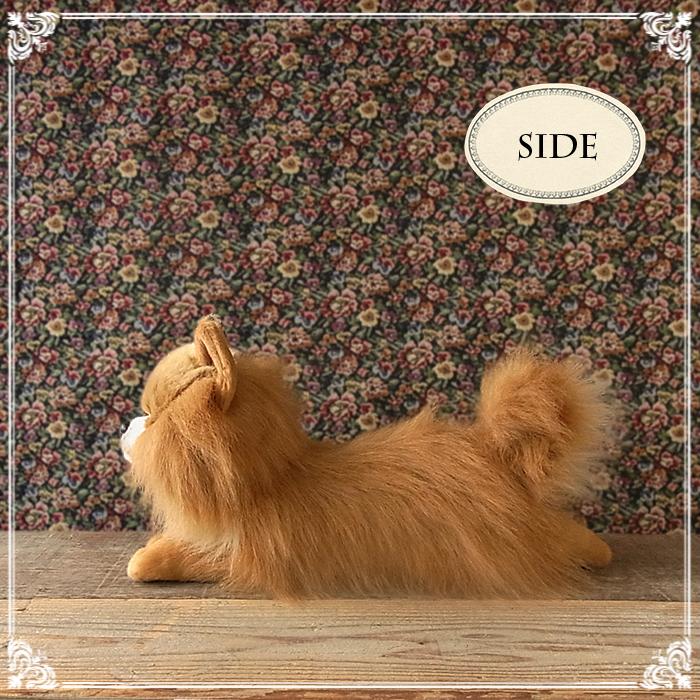 ニニアンドキノ ぬいぐるみ 犬 リアル 寝そべりわんこ ポメラニアン